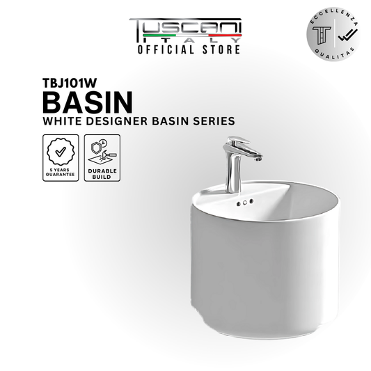TBJ101W - White - Wall Mounted Basin