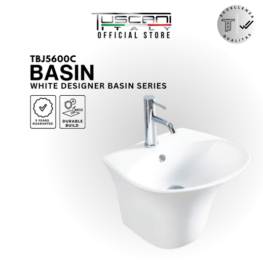 TBJ5600C - White - Wall Mounted Basin