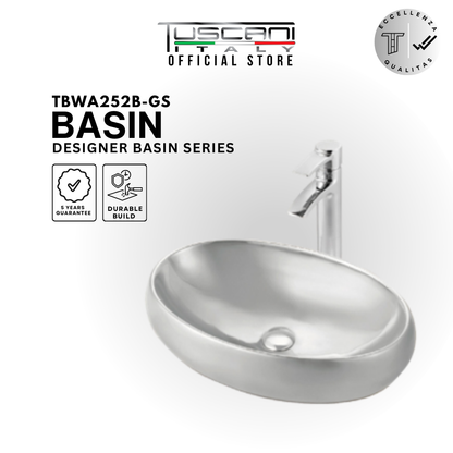 Tuscani TBWA252B-GS | TBWA252B-GG - Deck Mounted Designer Basin