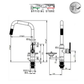 TUSCANI Kitchen Mixer TK130PO-BR-CW