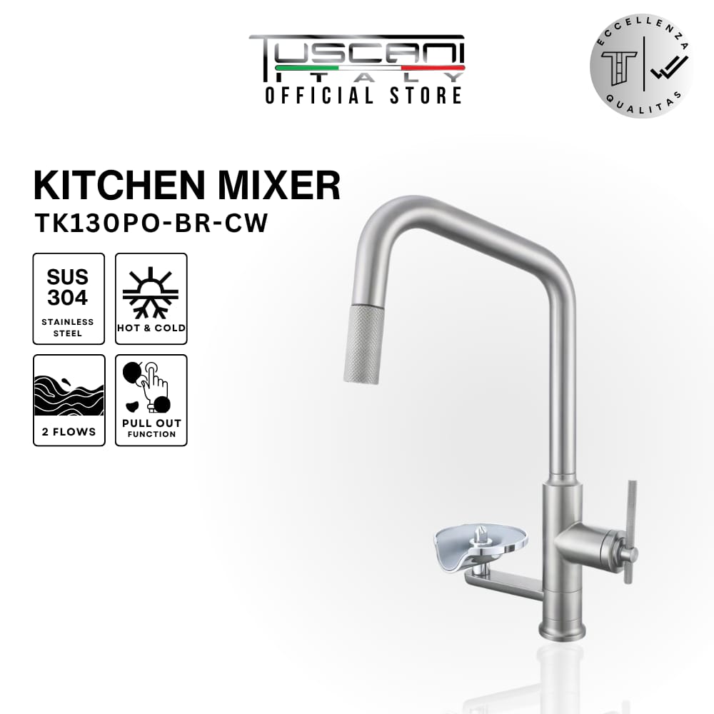 TUSCANI Kitchen Mixer TK130PO-BR-CW