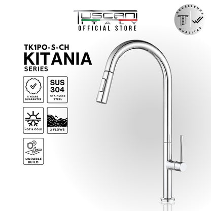 TK1PO-S - Kitania Series Pull Out Kitchen Mixer Tap