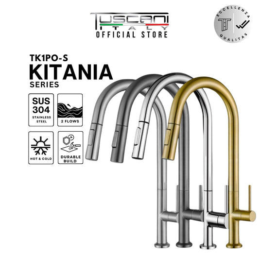 TK1PO-S - Kitania Series Pull Out Kitchen Mixer Tap