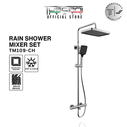 TUSCANI Rain Shower Mixer Set TM109 – CH / GM / MG