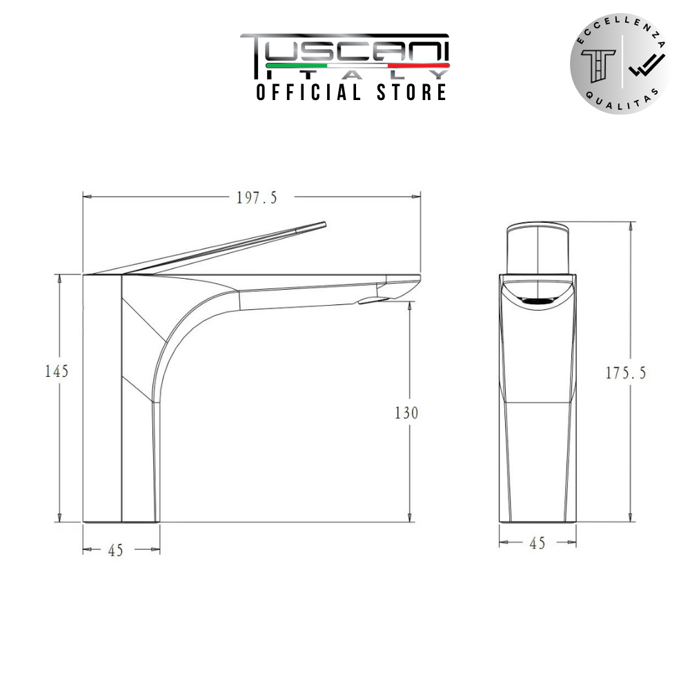 Tuscani TY102CH Basin Mixer