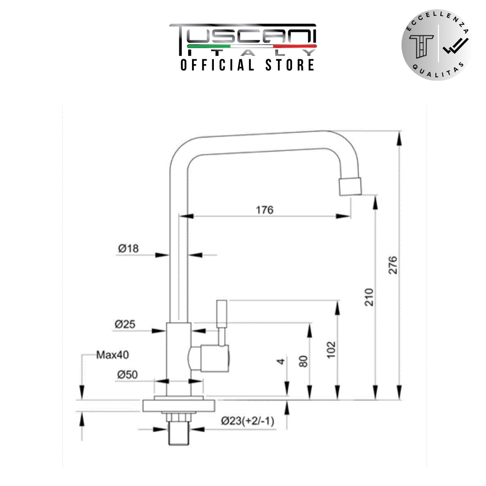 TZ11 - Zenio Series Kitchen Cold Tap