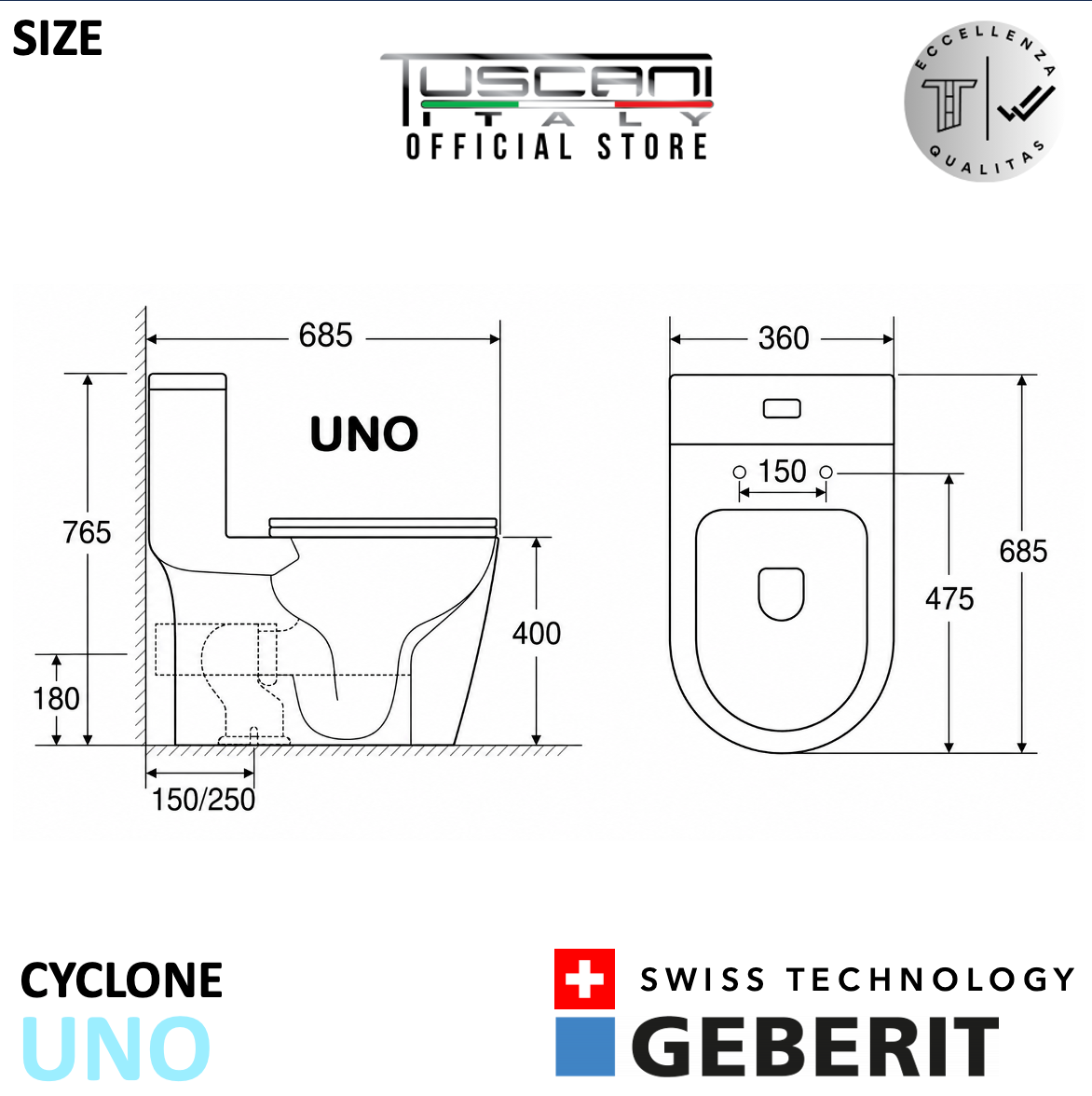 Tuscani Uno Water Closet