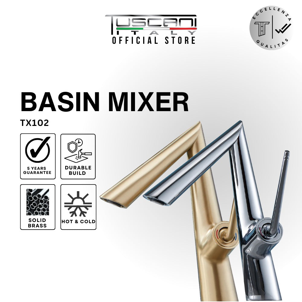 Tuscani TX102 Designer Basin Mixer