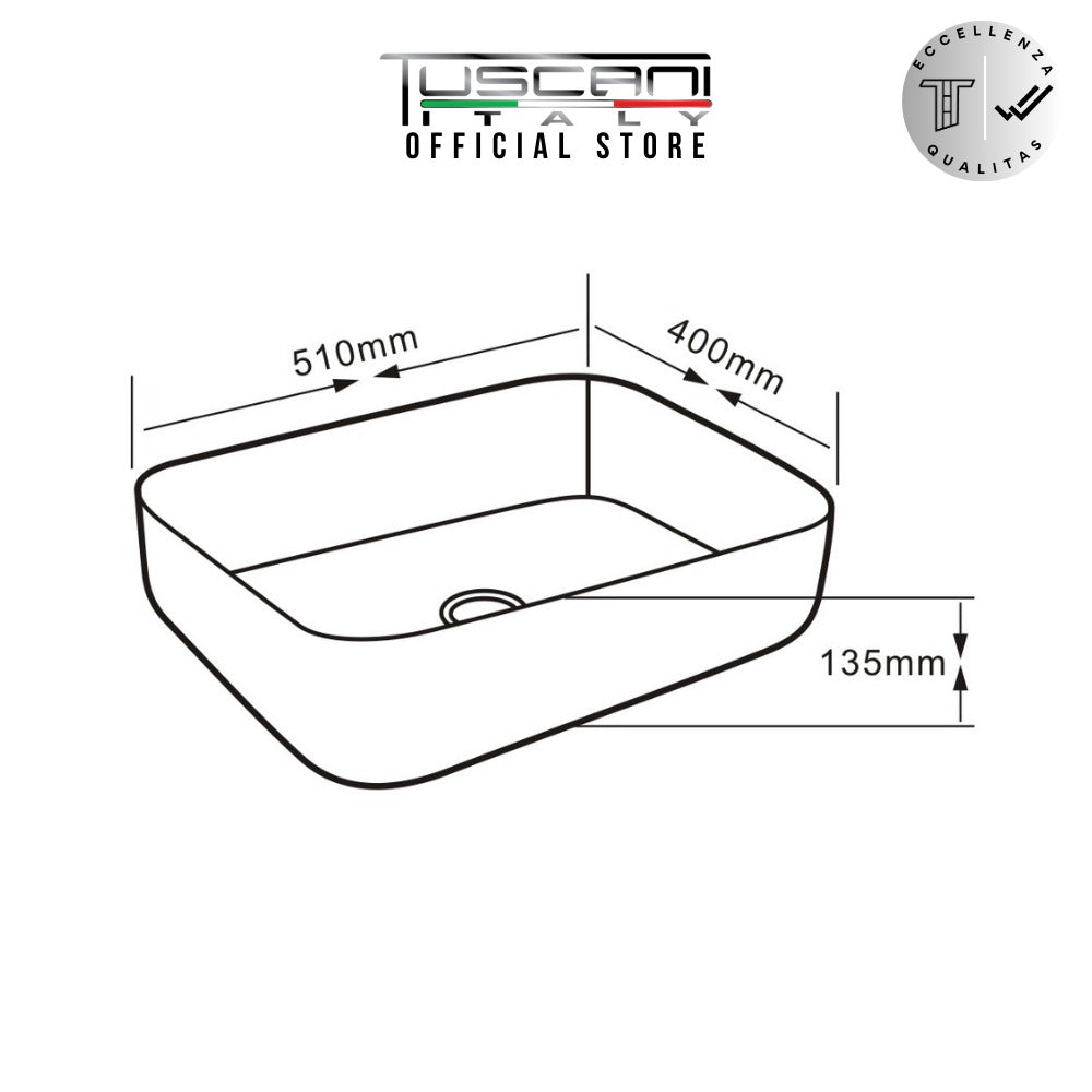 TBPC1020W - Marble Design Deck Mounted Basin