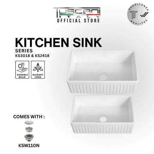 KS2418 | KS3018 - Farmhouse Kitchen Sink