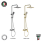 Tuscani TF109GM | TF109MG - Fabiana Series Rain Shower Mixer Set