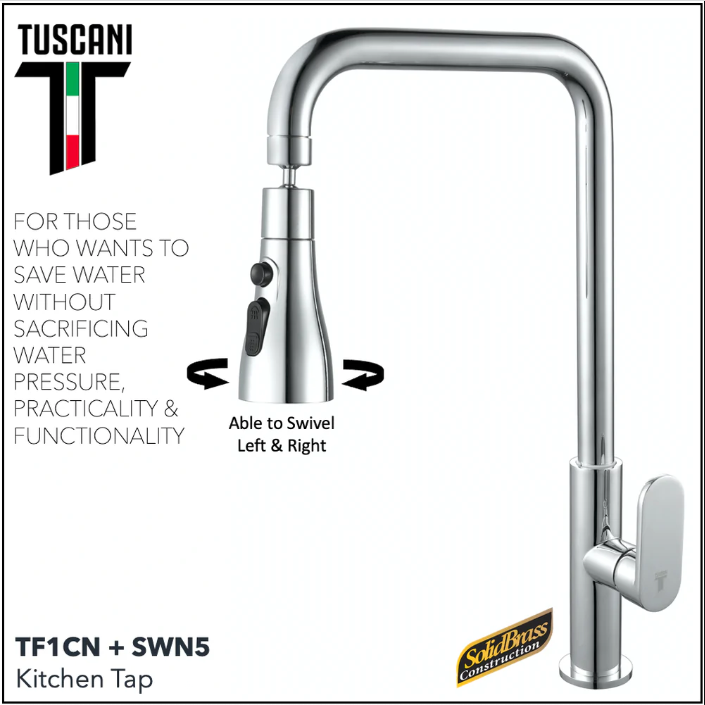 Tuscani TF1CN - Fabiana Series Kitchen Cold Tap - Cold Taps