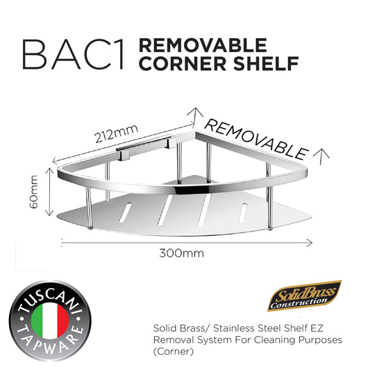 BAC1 - Removable Corner Shelf - Bathroom Accessories