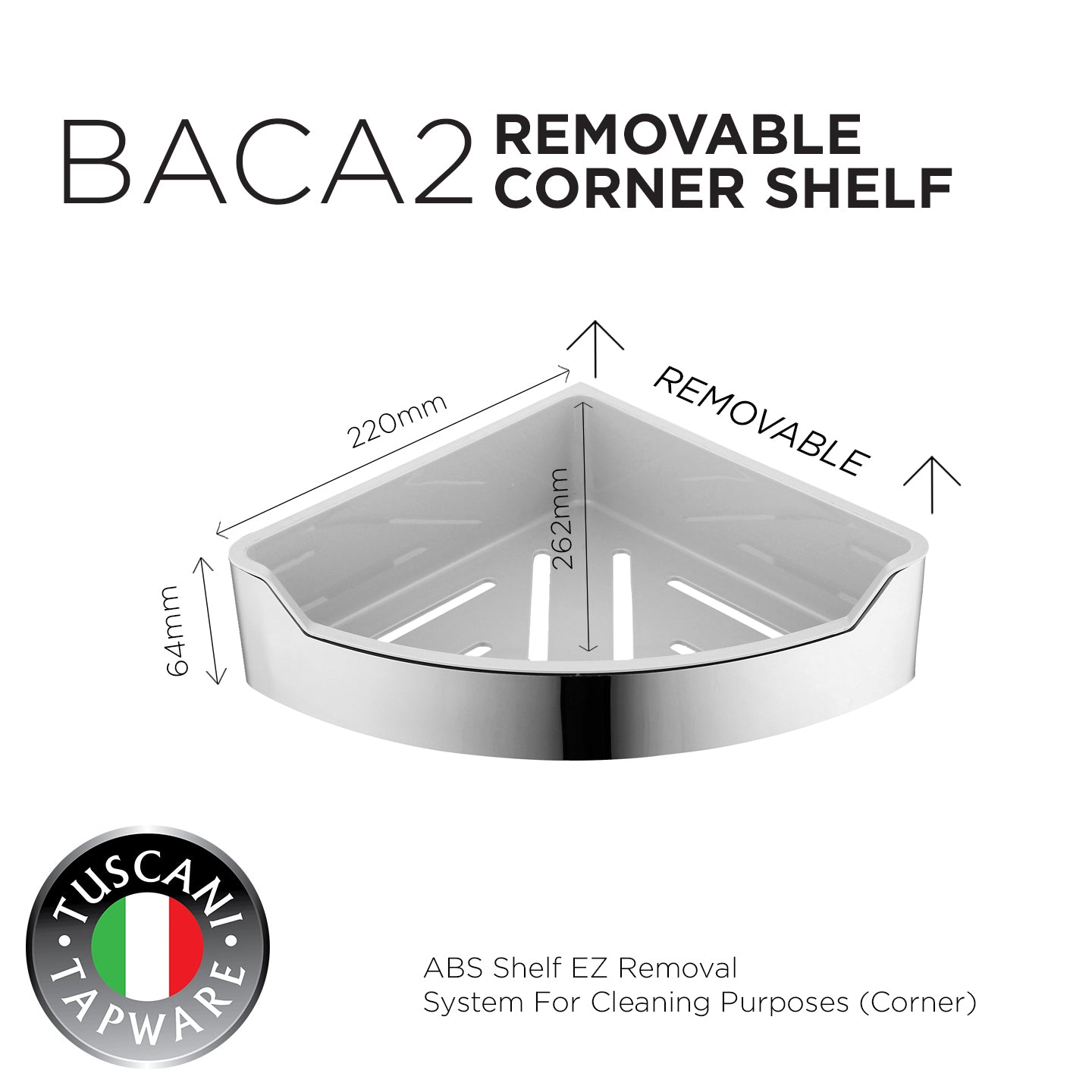 BACA2 - Removable Corner Shelf Series - Bathroom Accessories