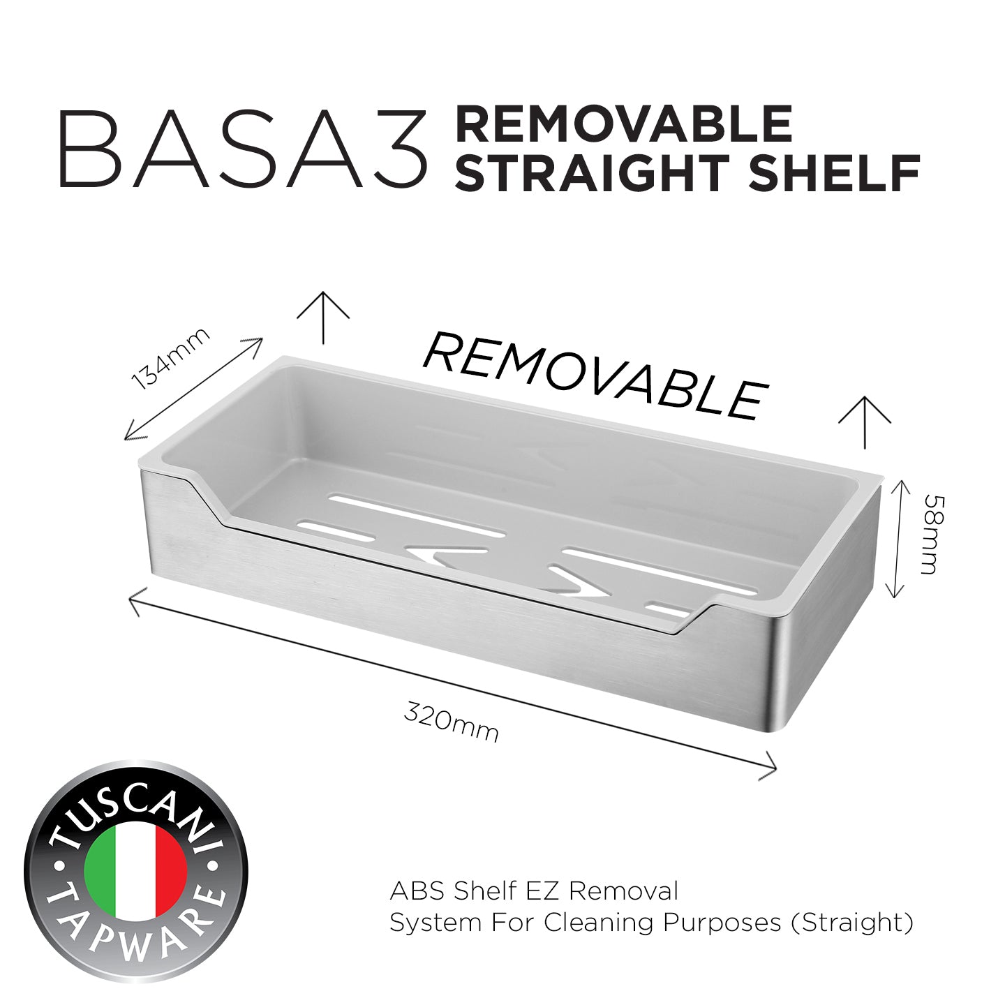 BASA3 - Removable Straight Shelf Series - Bathroom Accessories