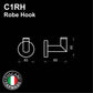C1RH - COLOSEO Series Robe Hook - Bathroom Accessories
