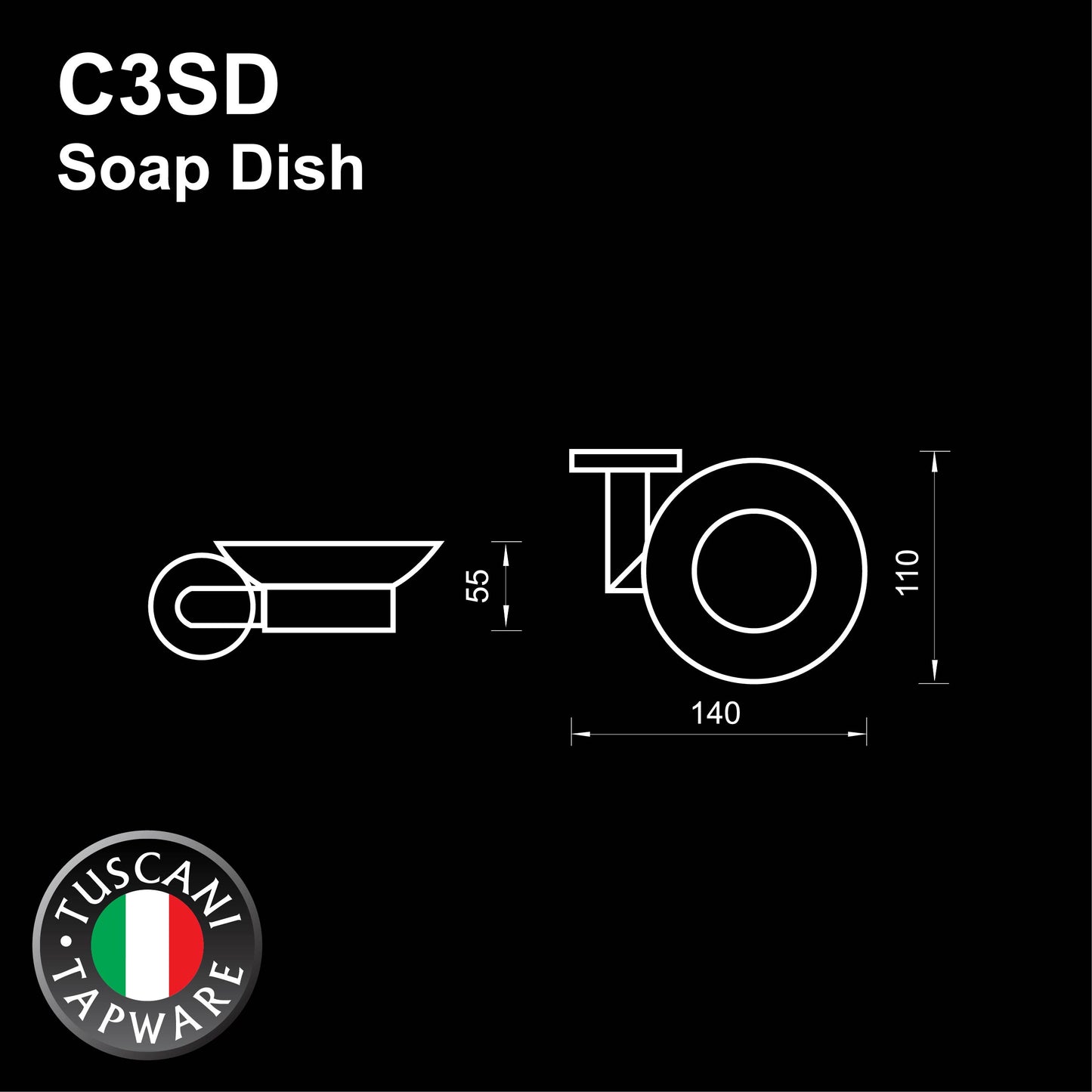 C3SD - COLOSEO Series Soap Dish - Bathroom Accessories