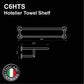 C6HTS - COLOSEO Series Towel Shelf - Bathroom Accessories