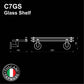 C7GS - COLOSEO Series Glass Shelf - Bathroom Accessories