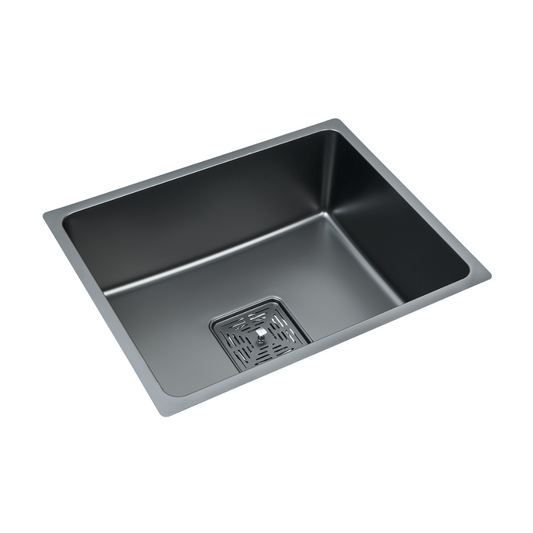 Q550NB | Q610NB - Square Under-Mount Kitchen Sink (Matte Black)