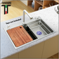 Q6846GN | Q7546GN - Light Gray Top & Under-Mount Use Kitchen Sink