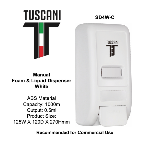 SD4W-C - White Commercial Soap Dispenser