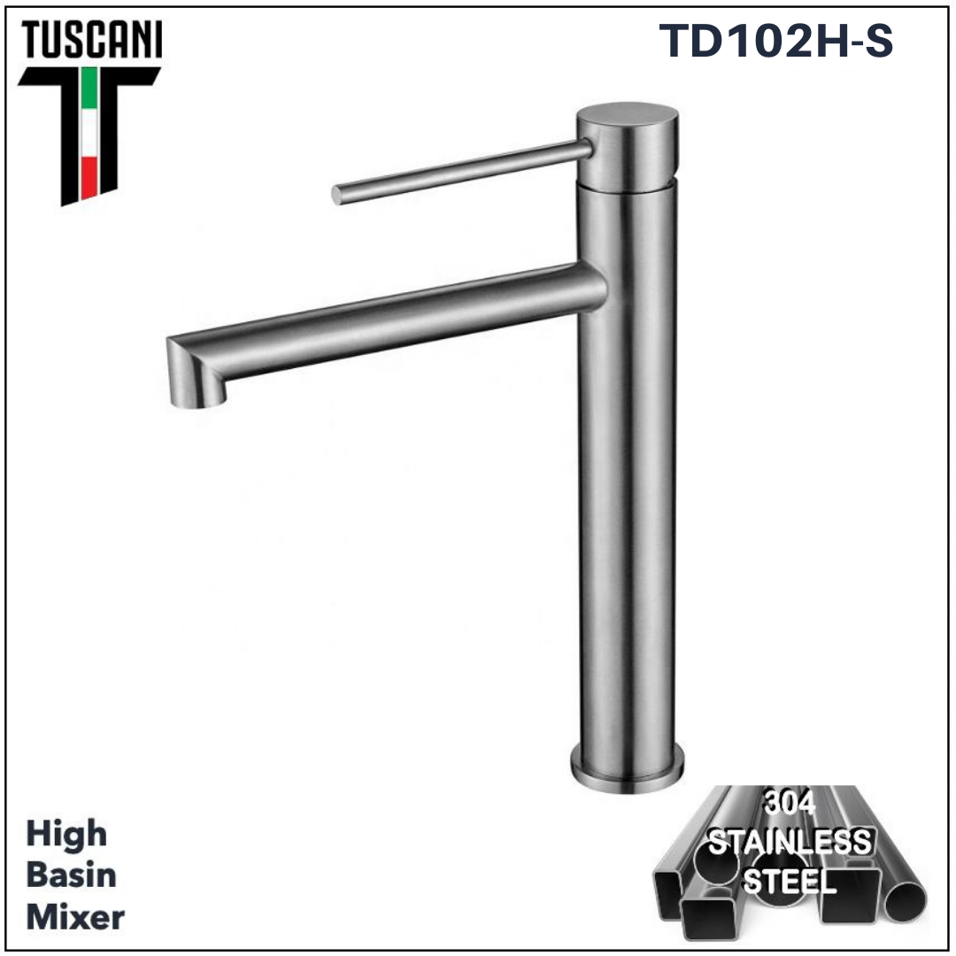 TD102H-S - High Basin Mixer (304 Stainless Steel)