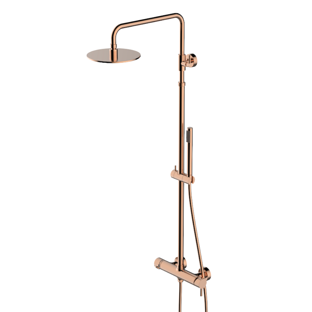 TD109RG - Rose Gold Rain Shower Set