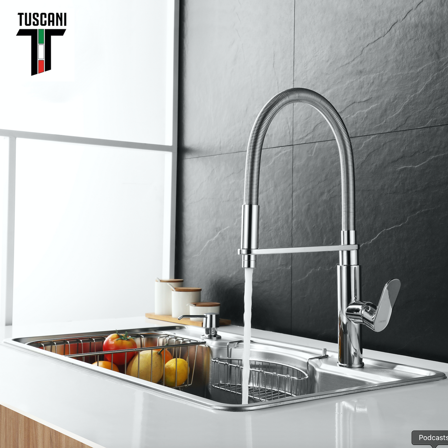 TK18PO - Kitania Series Pull Out Kitchen Cold Tap